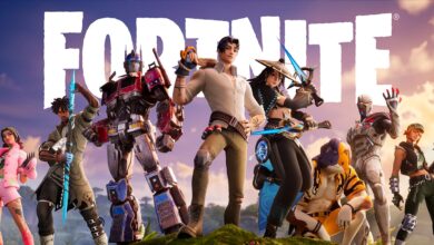 Fortnite Battle Royale gameplay scene featuring iconic characters and vivid graphics